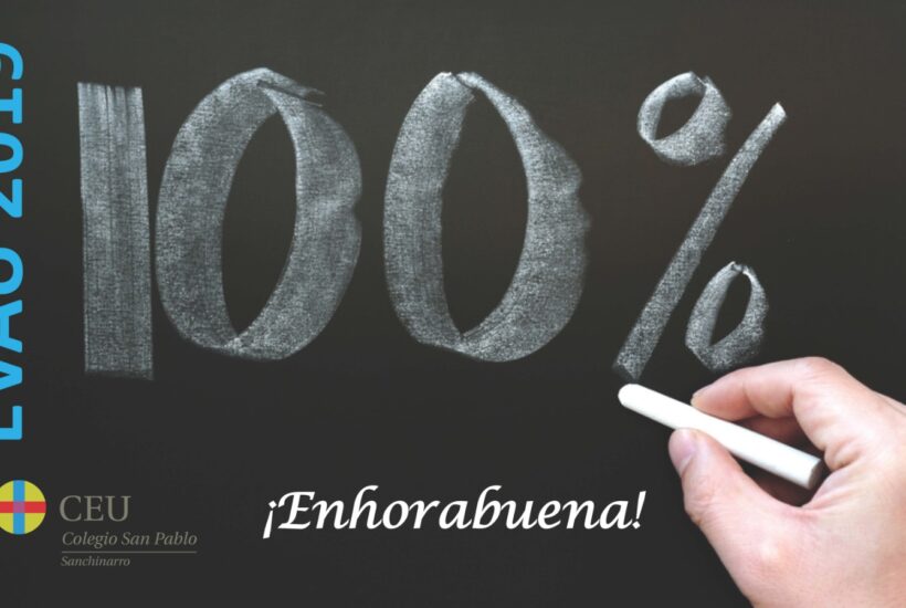 evau 2019 &bull; ¡100% de aprobados en la EvAU 2019!