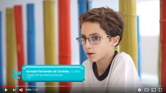 Gonzalo Fernández, ganador del Game Jam Junior de Talentum de Telefónica